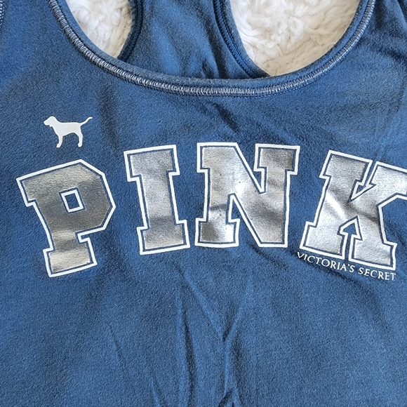 Victoria's Secret PINK Navy Tank Top - Picture 2 of 3